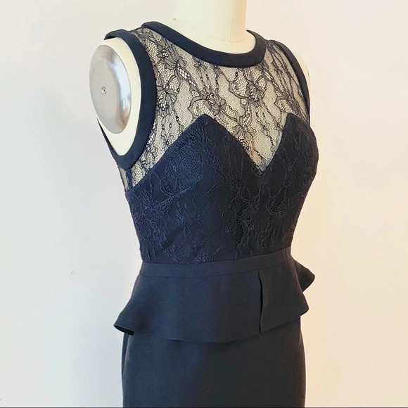 SANDRO Black Lace Bustier Mini Dress Size Small - Picture 9 of 11